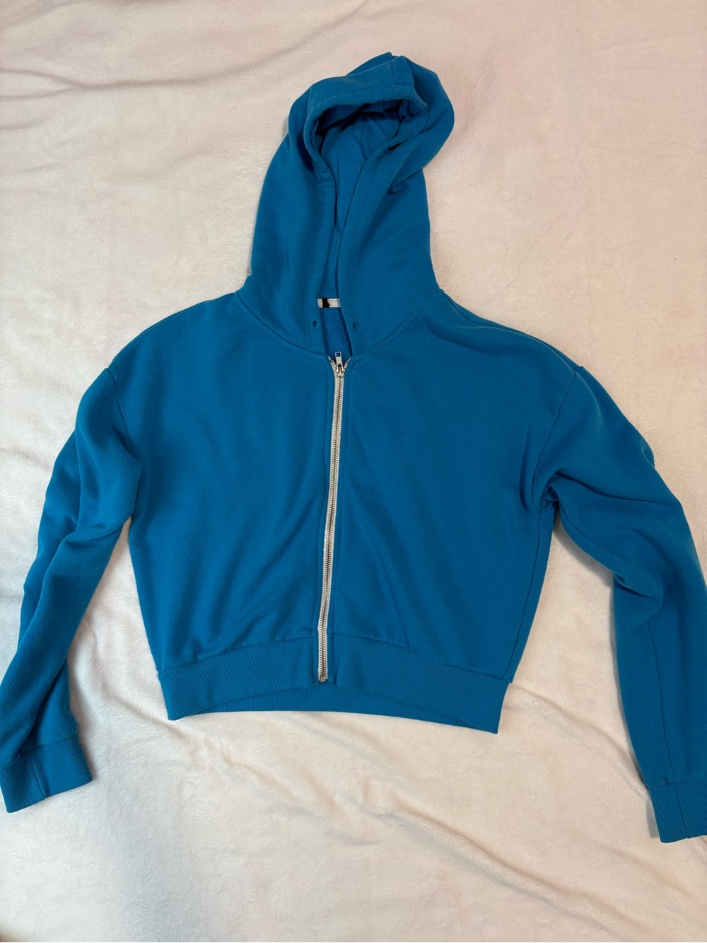 Forever 21 Teal Blue Zip-Up Hoodie